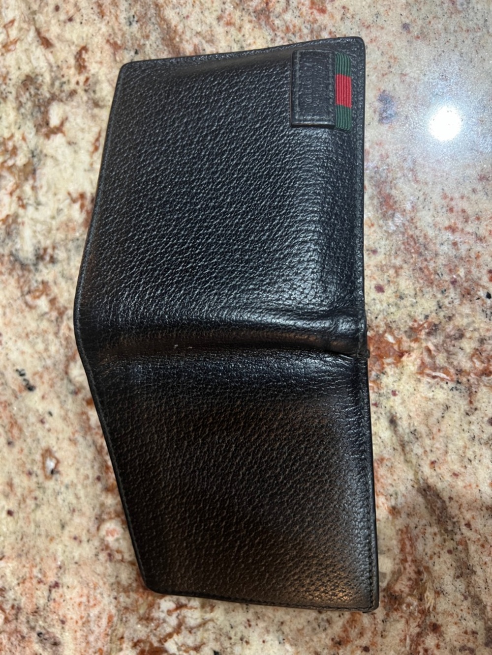 Gucci Black Leather Wallet with Signature Green-Red Accent - Picture 4 of 7